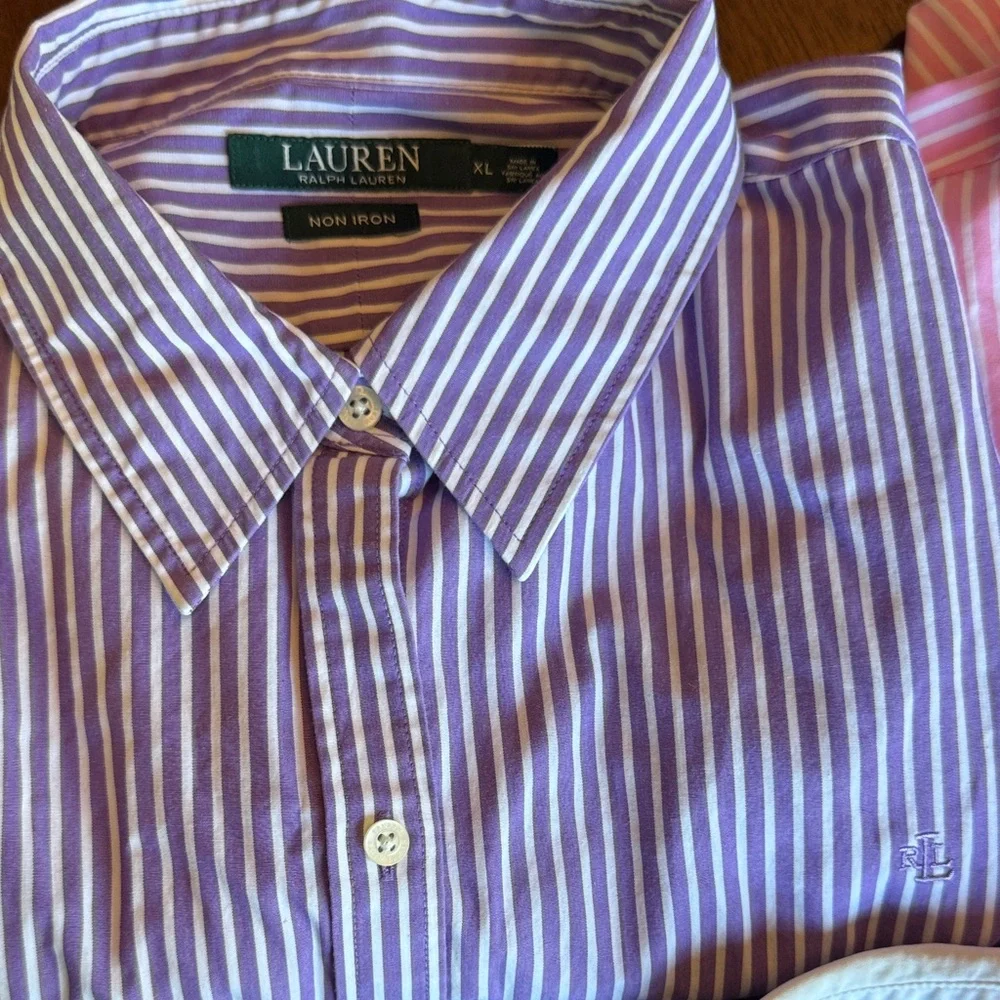 Women’s Striped Shirt Bundle - Purple, Pink, and Black - Picture 2 of 3